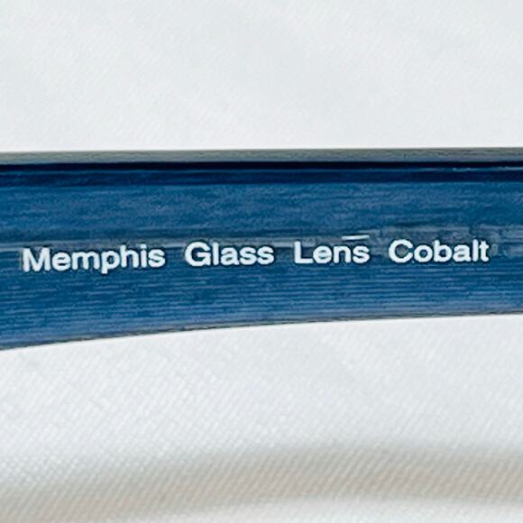 Smith Optics Memphis Sunglasses Cobalt Frame Gray Glass Lens France New Vintage - Picture 11 of 11